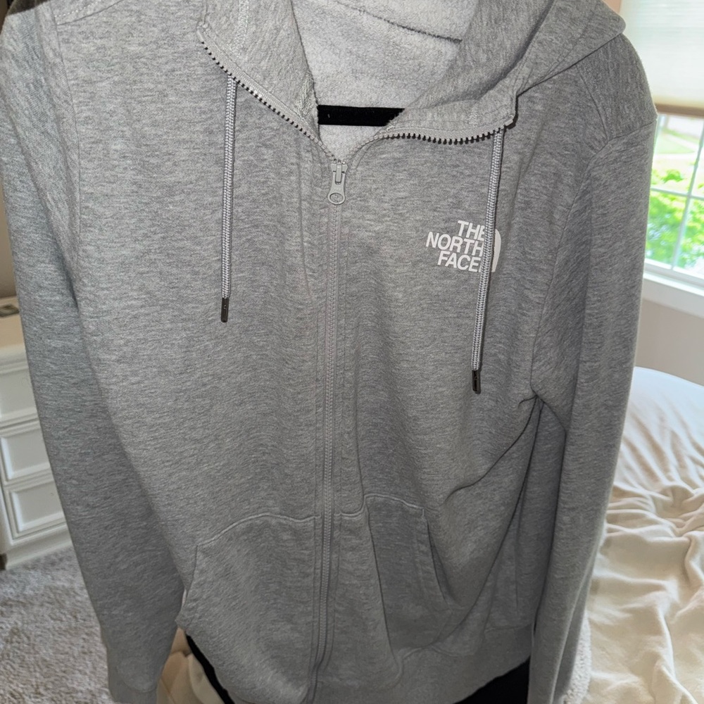 The North Face Heather Gray Full-Zip Hoodie